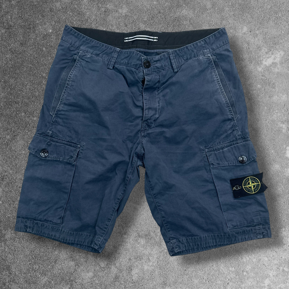 Stone Island Cargo Shorts 34W Navy RRP £285