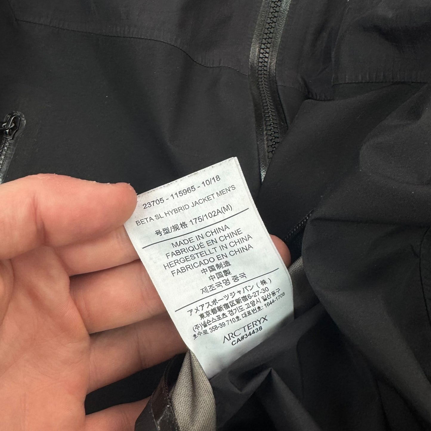 Arc’teryx Beta SL Hybrid Jacket Black Medium RRP £450