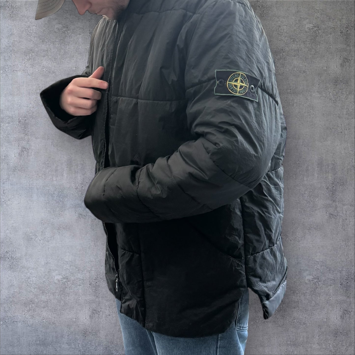 Stone Island Autumn Winter 1995 Green Edge Puffer Jacket XL RRP £795