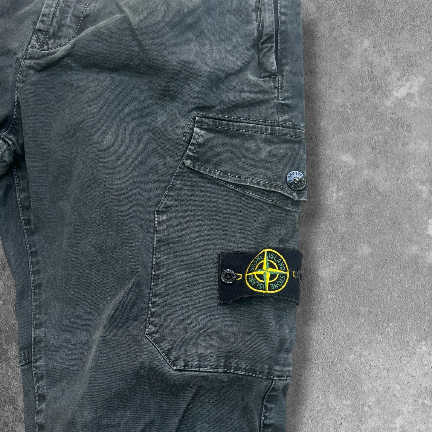 Stone Island Garment Wash Cargos W34 Grey V0129 RRP £350