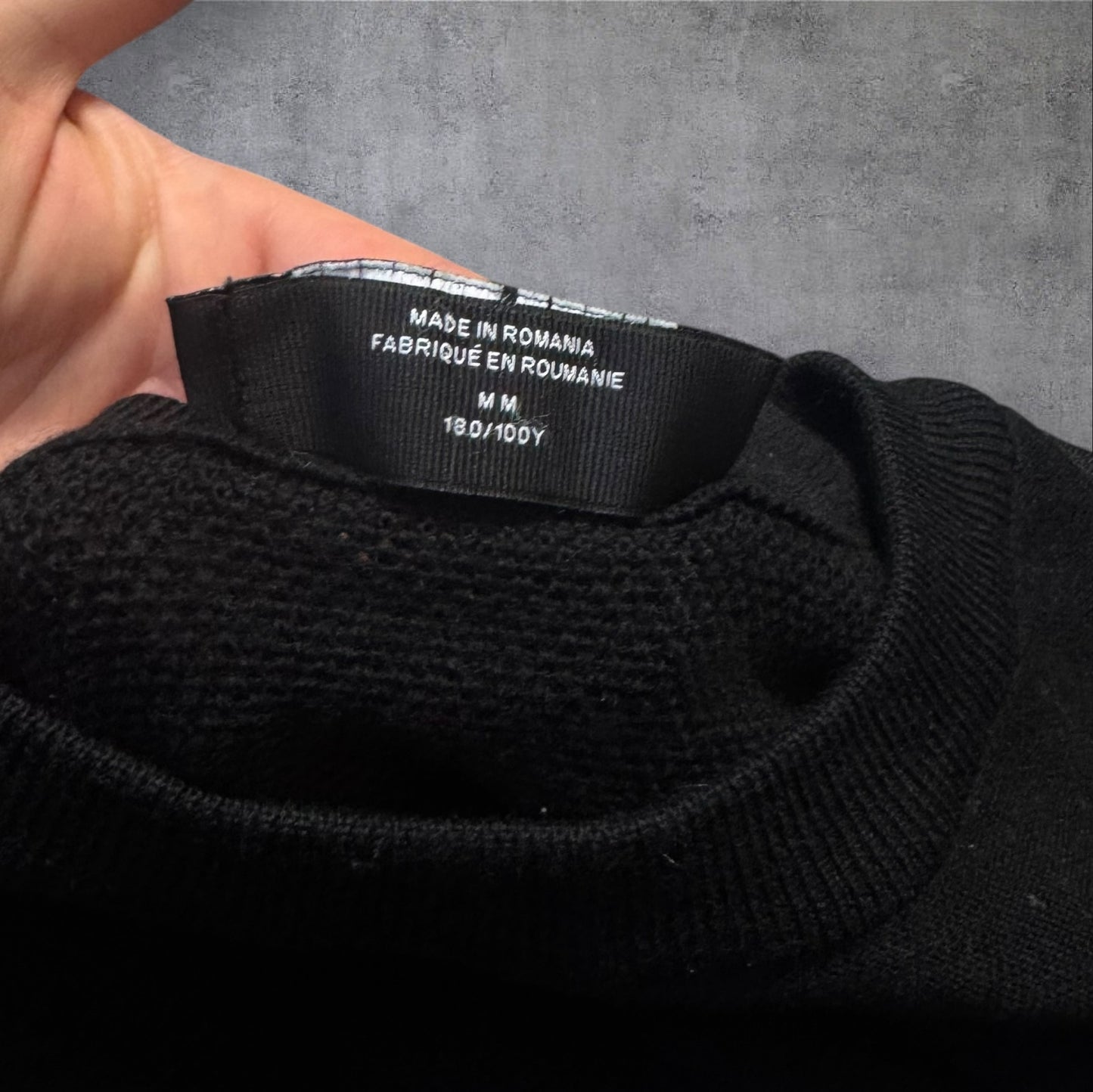 Canada Goose Merino Wool Knit Jumper Medium Black RRP £325