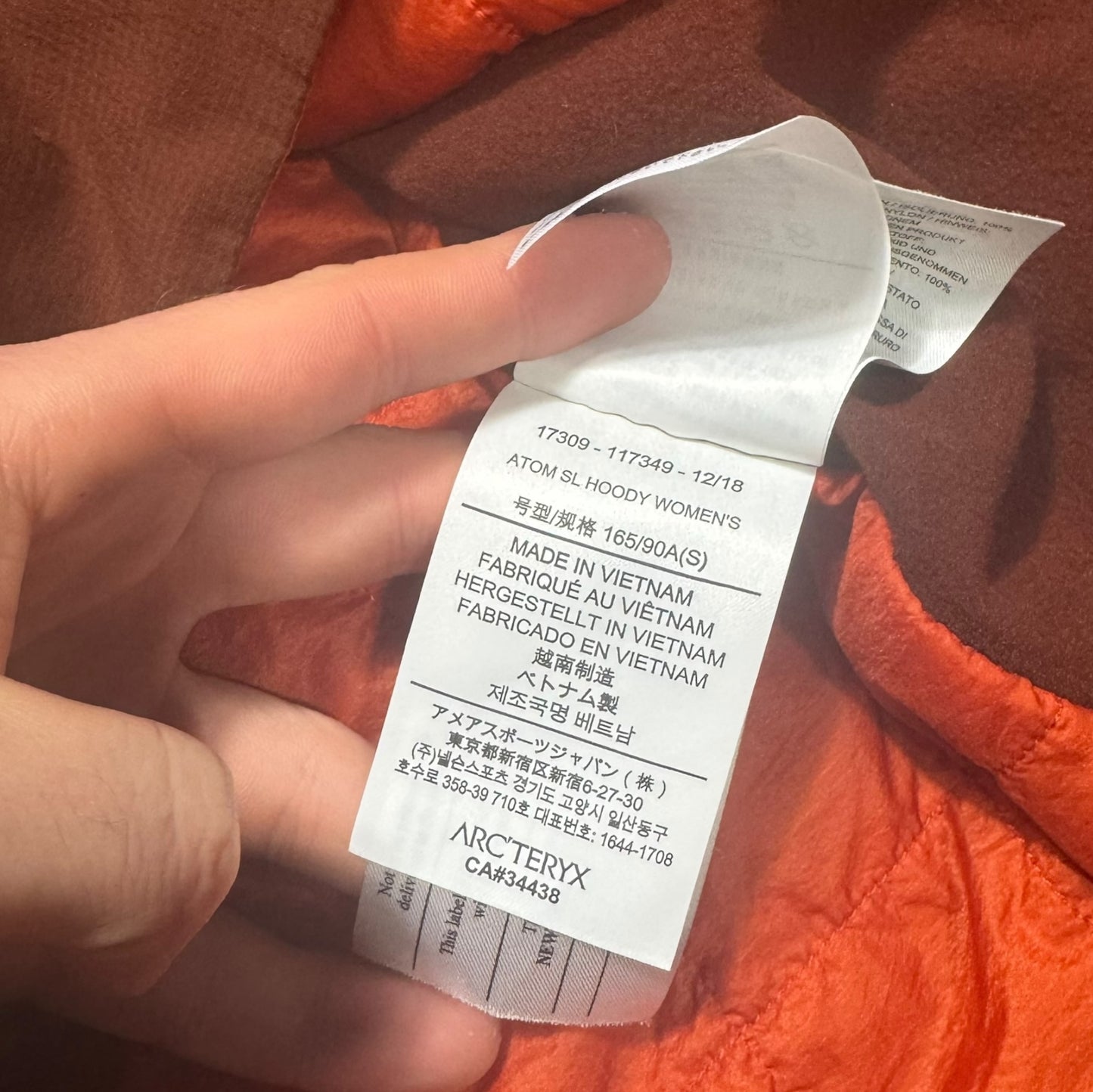 Arc’teryx Womens Atom SL Hoody Small RRP £200