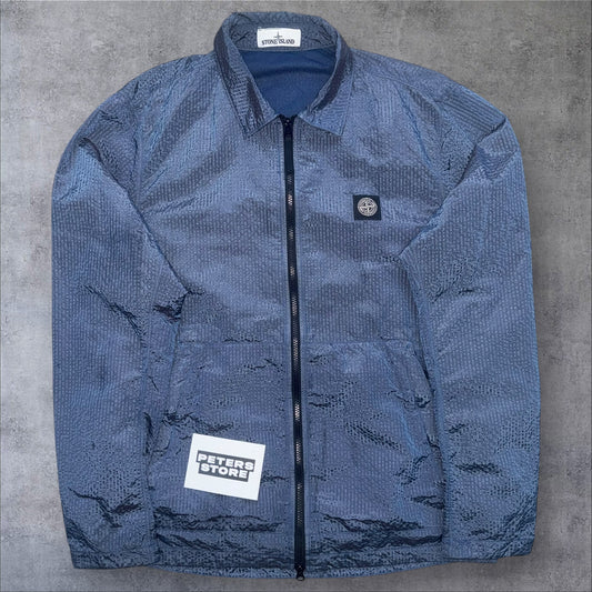 Stone Island Nylon Metal Seersucker Overshirt Size Large RRP £450