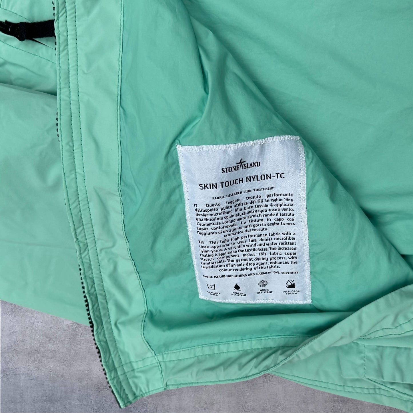 Stone Island Skin Touch Mint Green Jacket Medium Brand New With Tags RRP £750