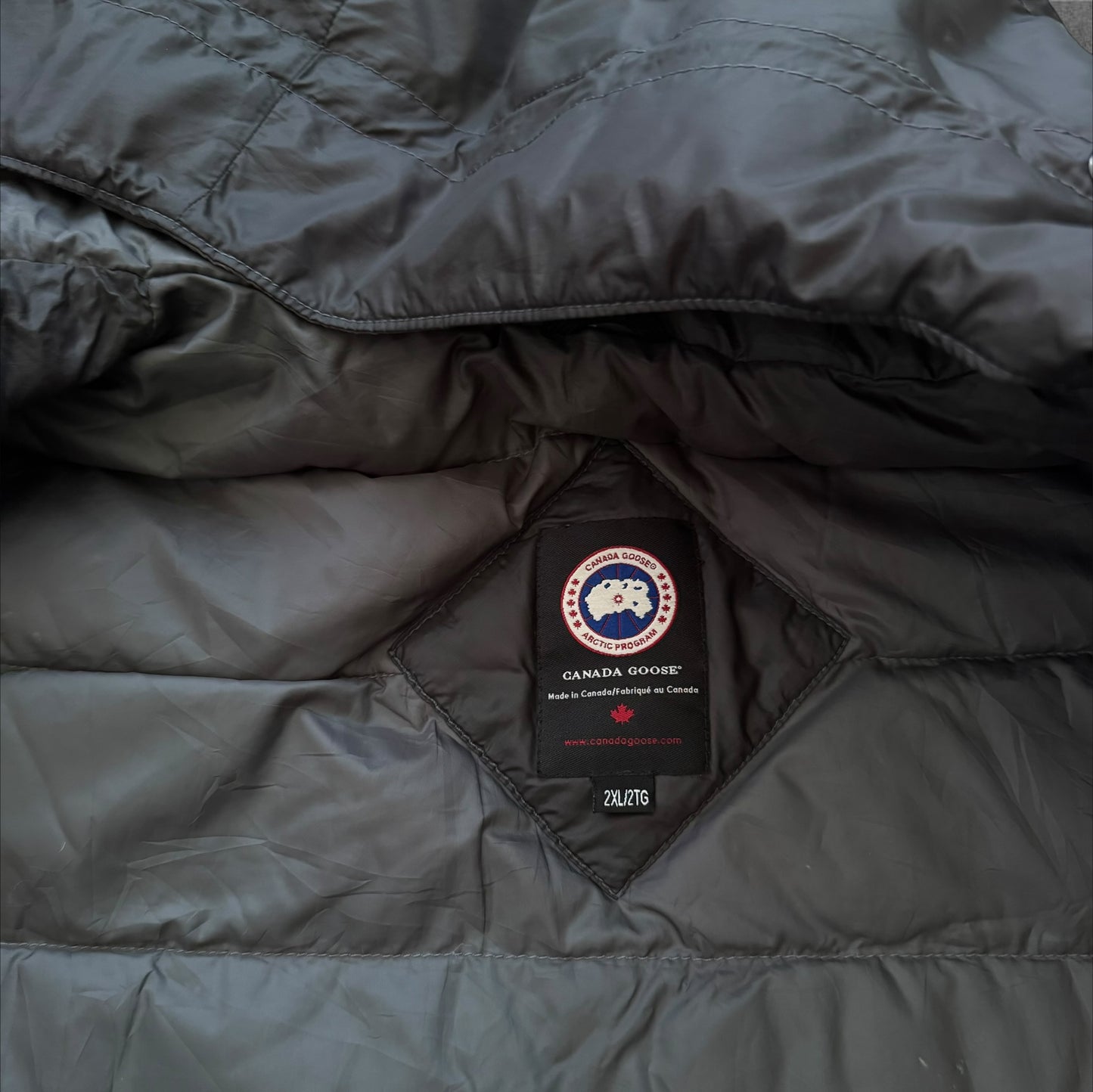 Canada Goose Hooded Lodge Jacket Charcoal Grey Size XXL RRP £595