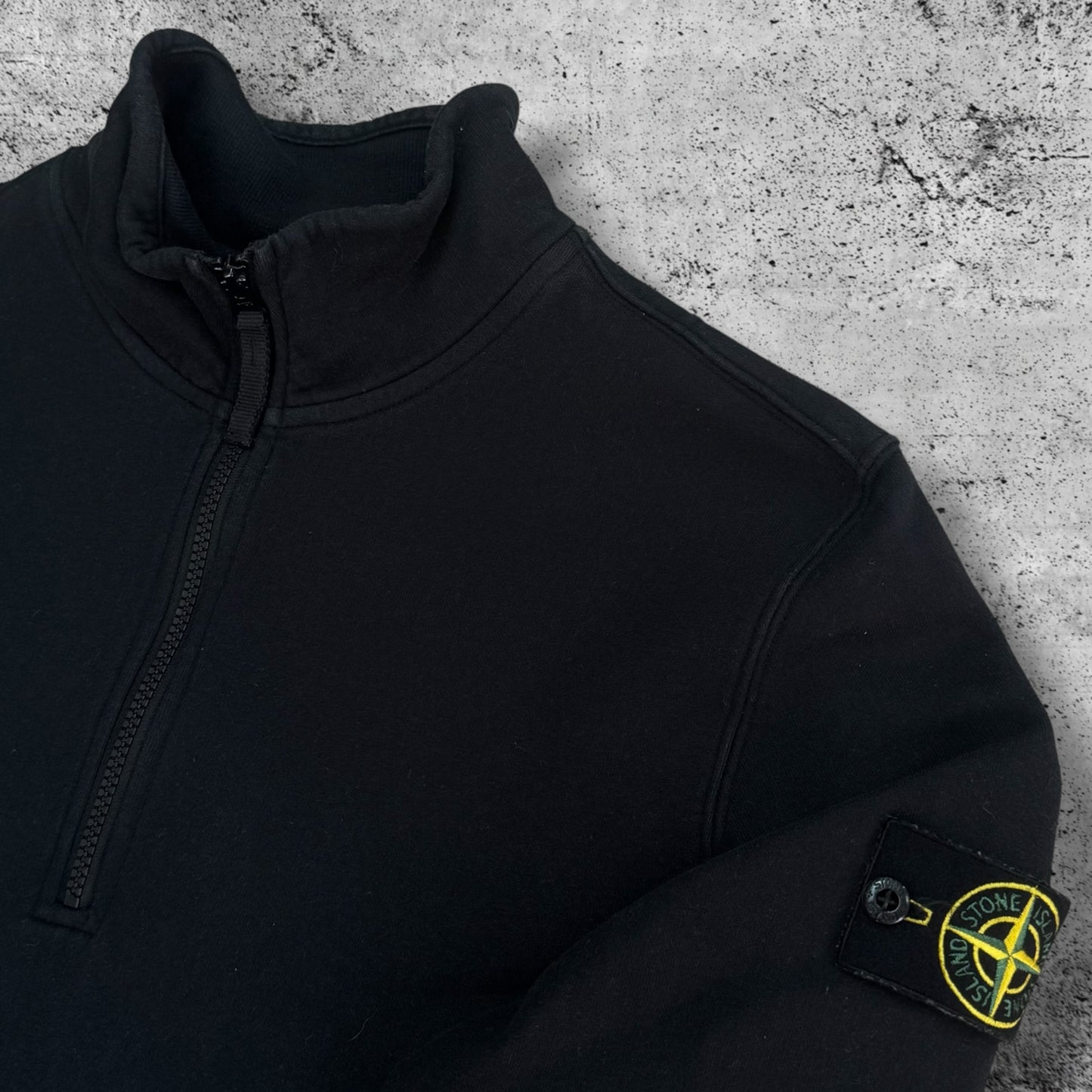 Stone Island Quarter Zip Men's Large Black RRP £350