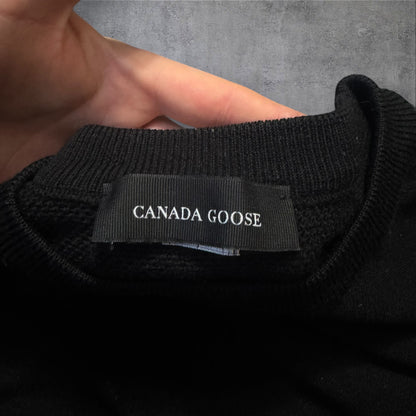 Canada Goose Merino Wool Knit Jumper Medium Black RRP £325