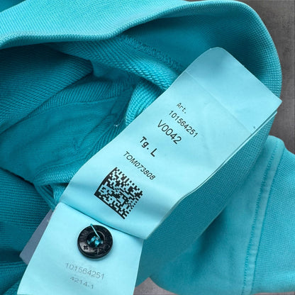 Stone Island Zip Up Hoodie Baby Blue Large RRP £275