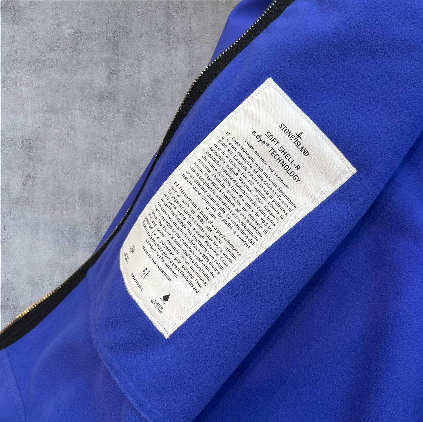 Stone Island Brand New With Tags Fleece Lined Softshell Ocean Blue XL BNWT RRP £675