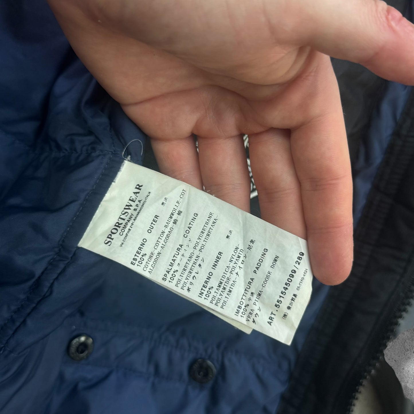 Stone Island Ice Jacket Medium AW 2011 Art 551545099 RRP £750