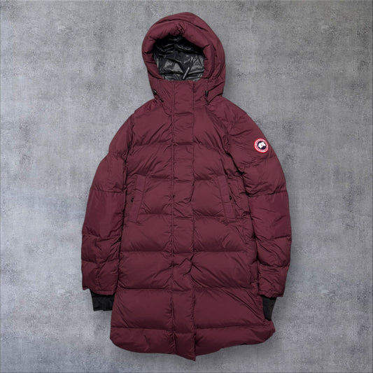 Canada Goose Long Puffer Jacket Women’s Size Small Burgundy RRP £995