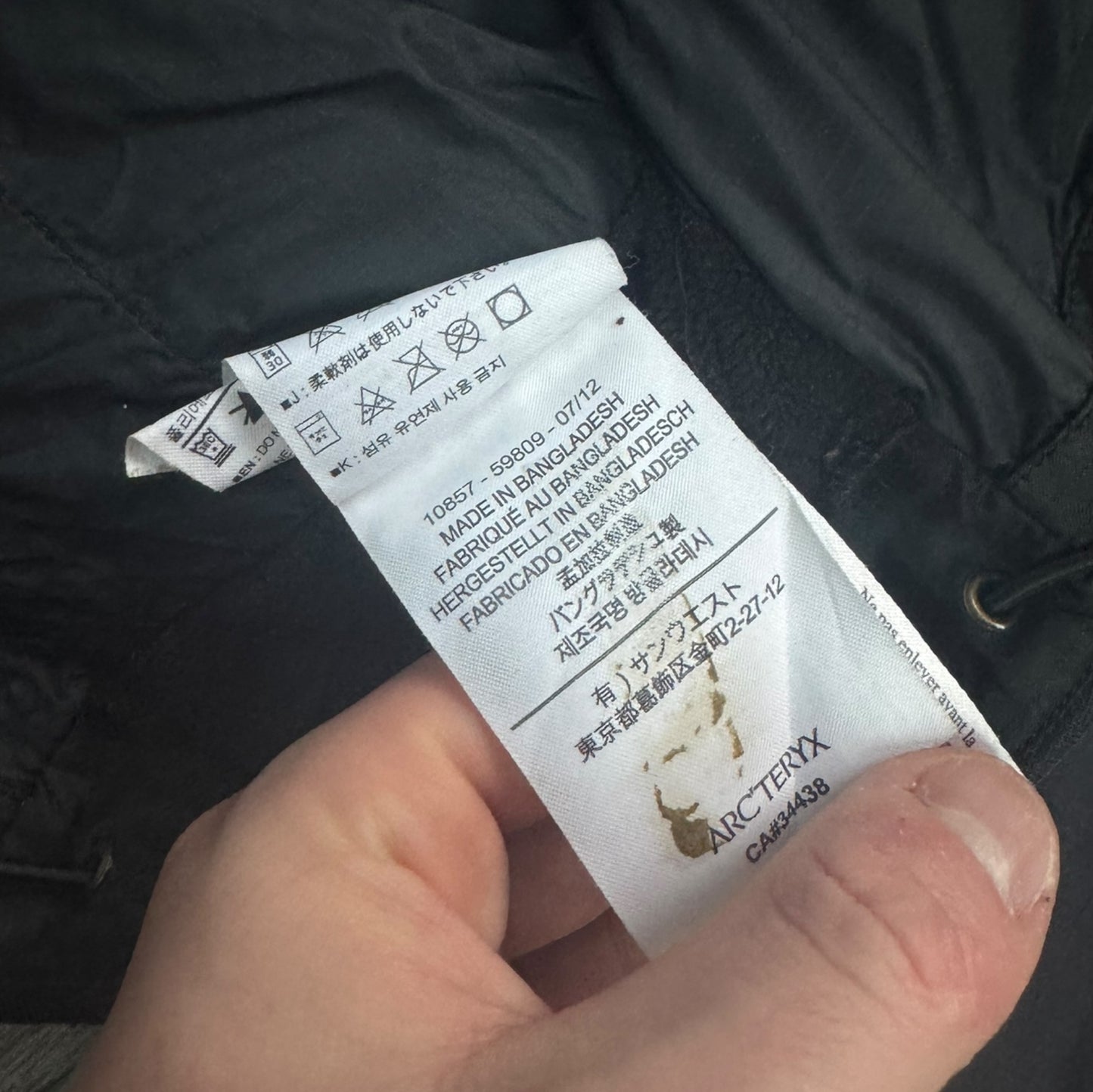 Vintage Arc’teryx Atom LT Jacket Large Black RRP £295