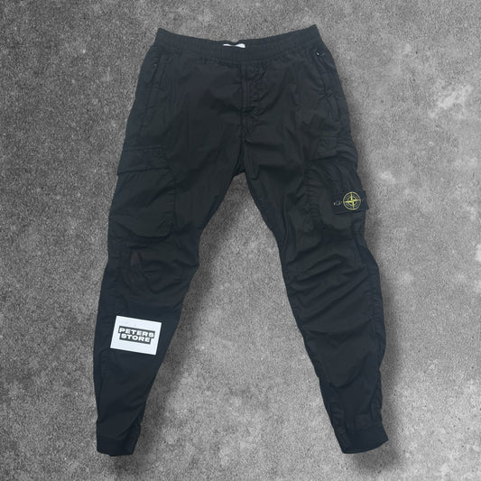 Stone Island Black Cargo Trousers 32W RRP £385