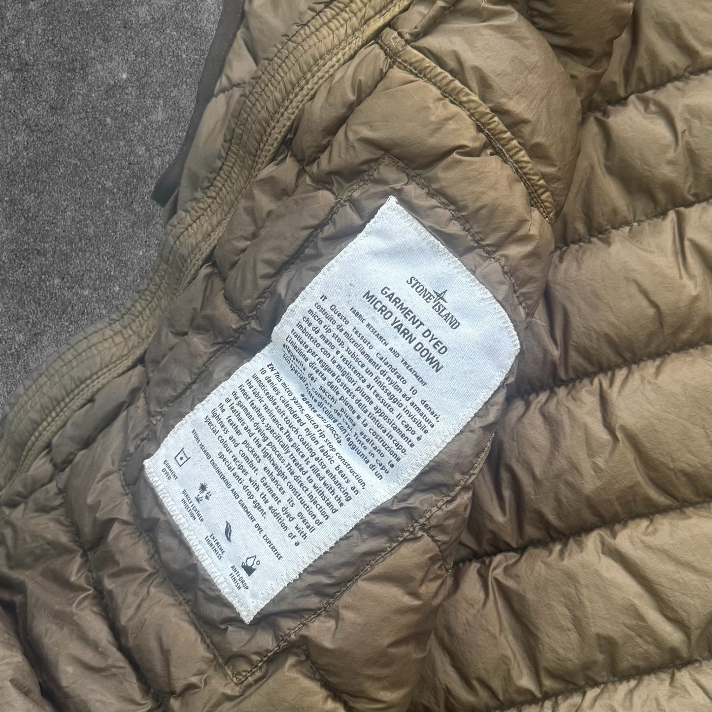 Stone Island Micro Yarn Down Gilet 3XL Brown RRP £450