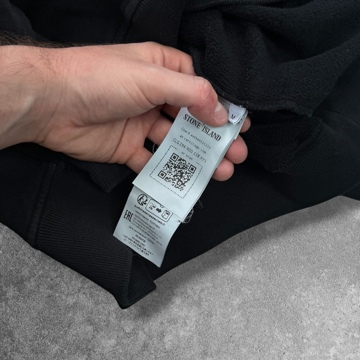 Stone Island Quarter Zip Medium Black RRP £245