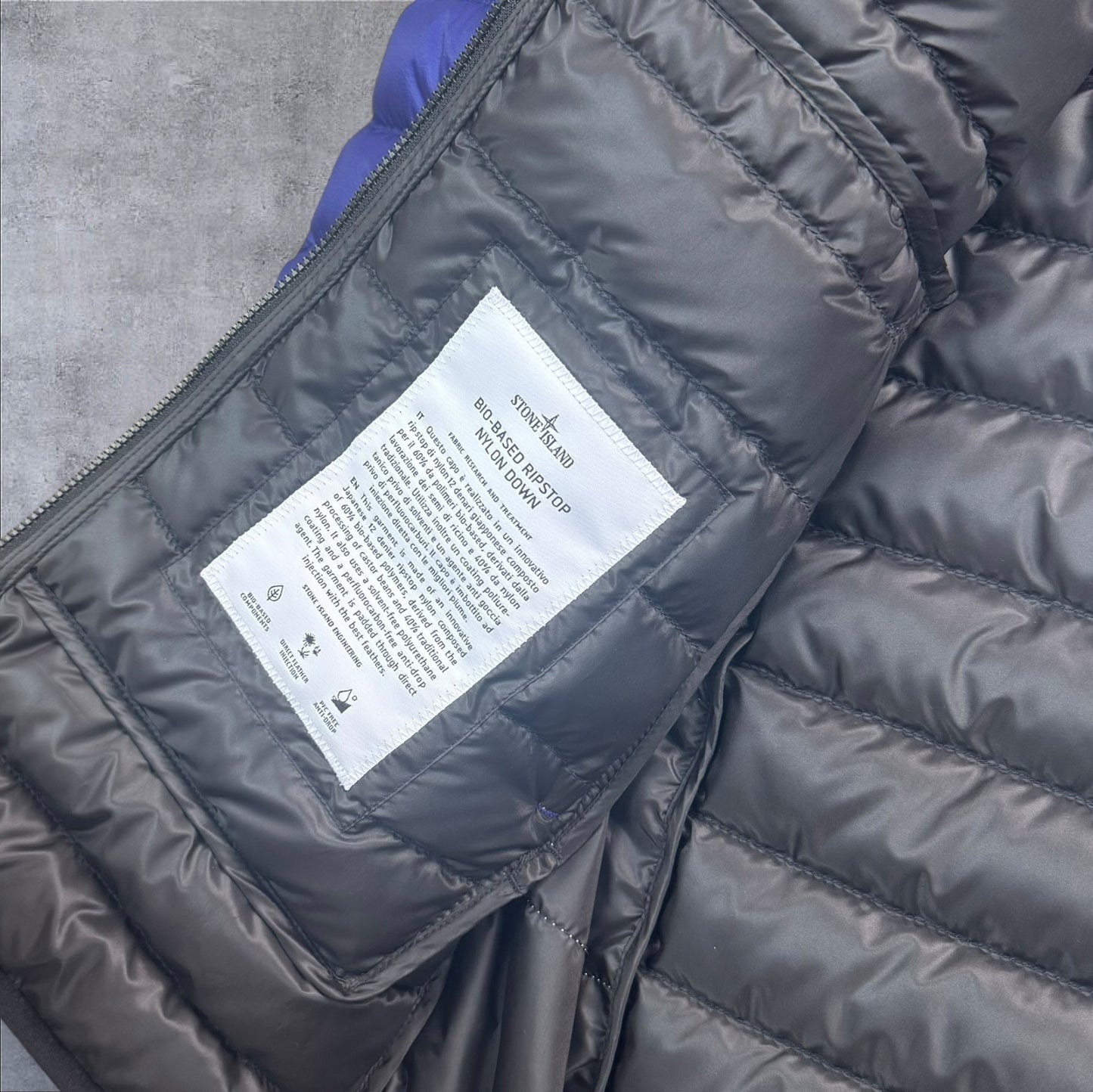 Stone Island Bio Based Ripstop Nylon Down Jacket Brand New With Tags Ocean Blue Large RRP £850