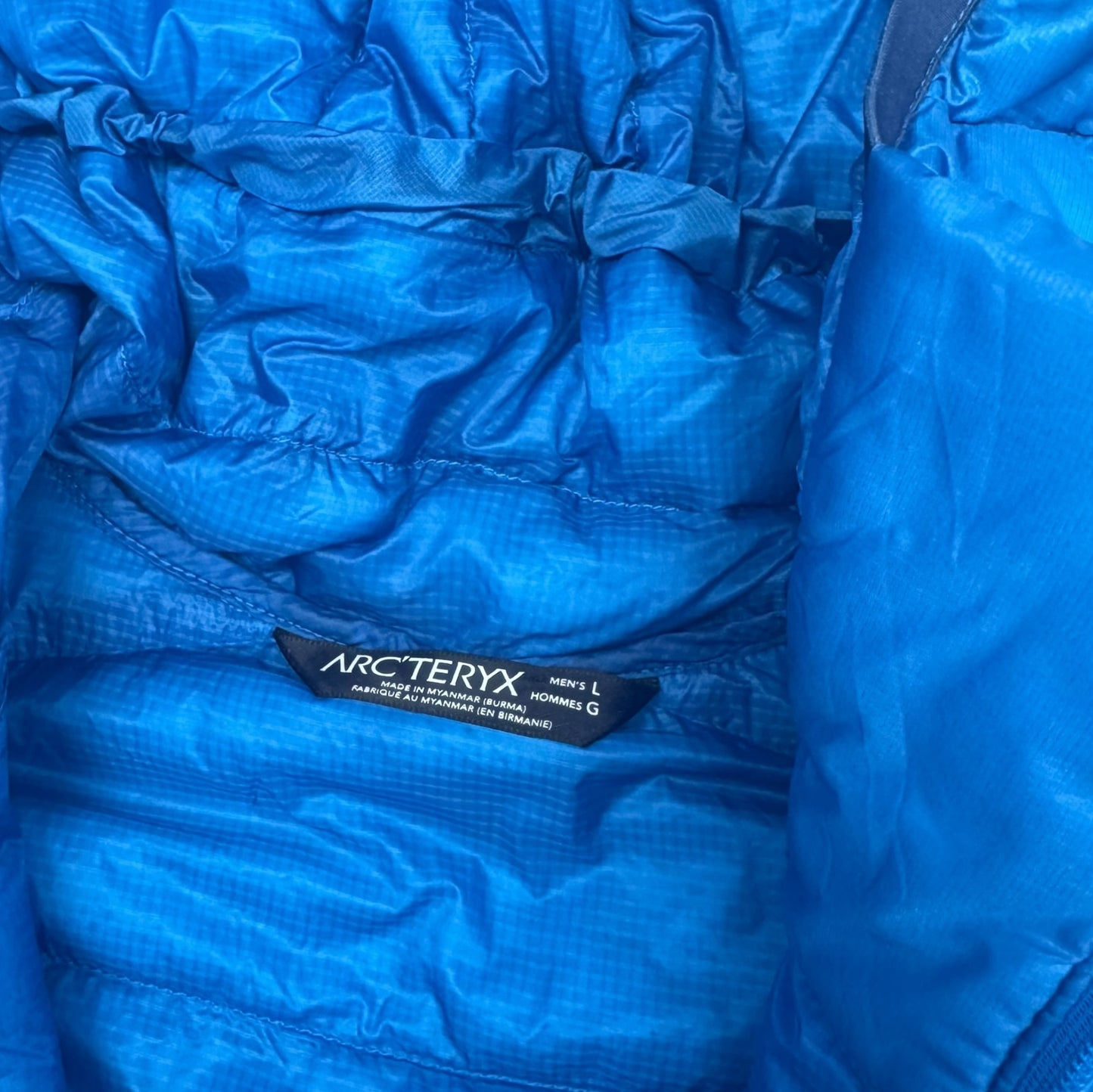 Arcteryx Cerium Puffer Jacket Large Blue RRP £350