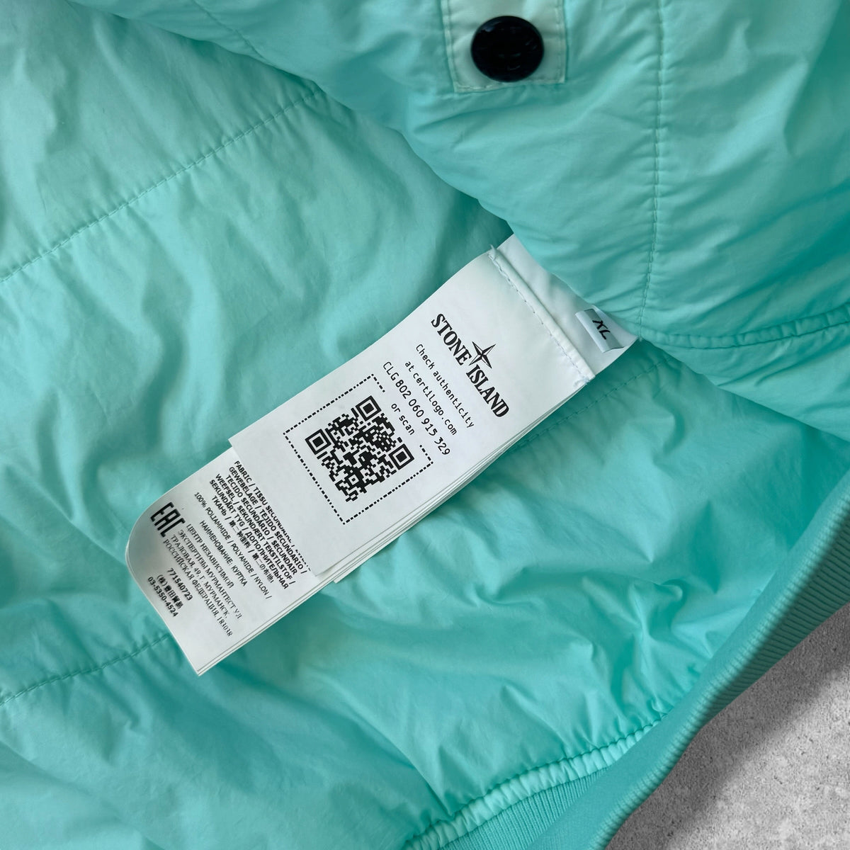 Stone Island Garment Dyed Crinkle Reps NY Primaloft Men's XL RRP £700