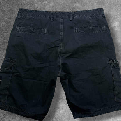 Stone Island Cargo Shorts W38 Black Garment Dyed RRP £285