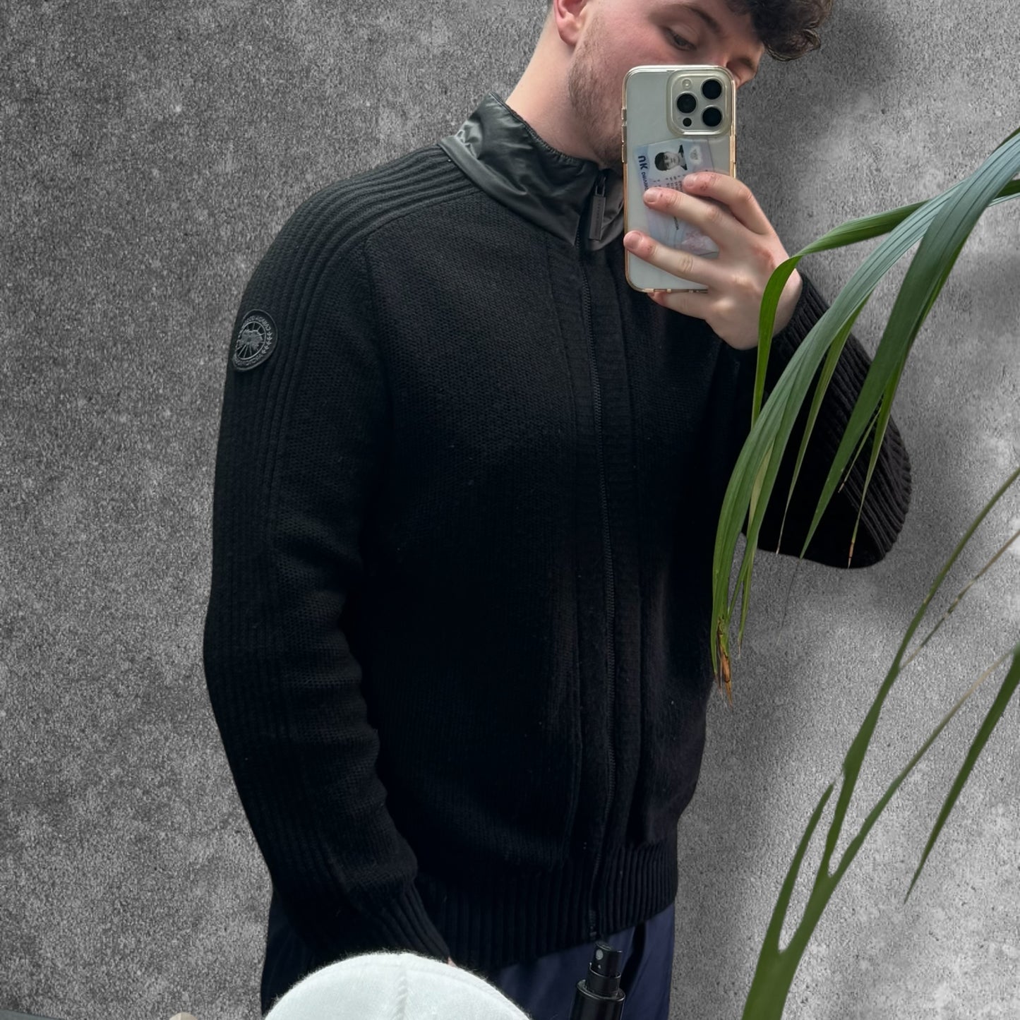 Canada Goose Large Black Label Merino Wool Jumper RRP £495