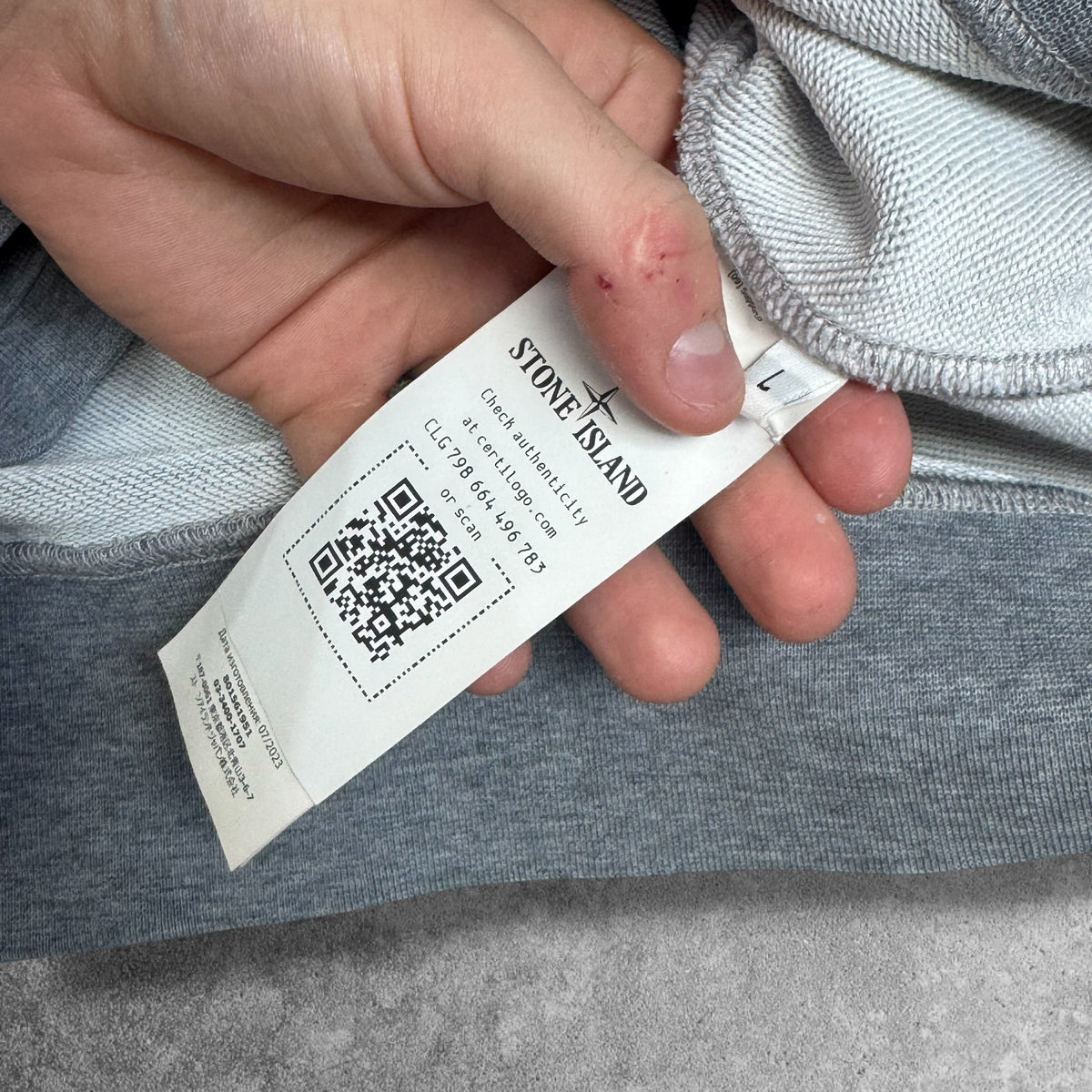 Stone Island Quarter Zip Large Grey A0M64 RRP £245