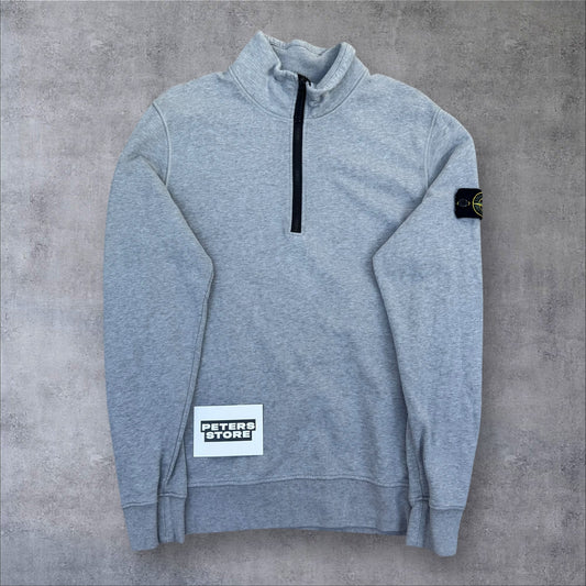 Stone Island Quarter Zip Sweatshirt Grey Size Large RRP £300+