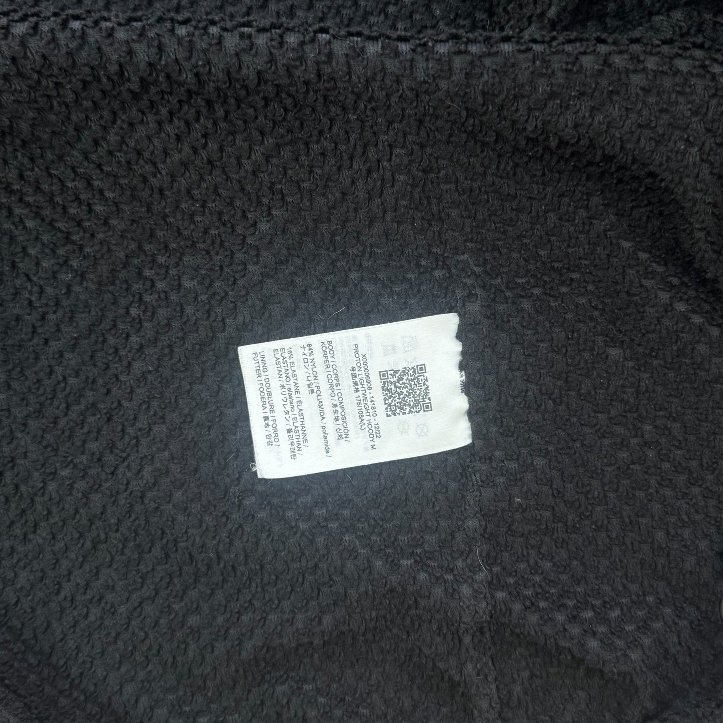 Arc'teryx Proton Jacket Men's Large Black Fleece Inner RRP £300