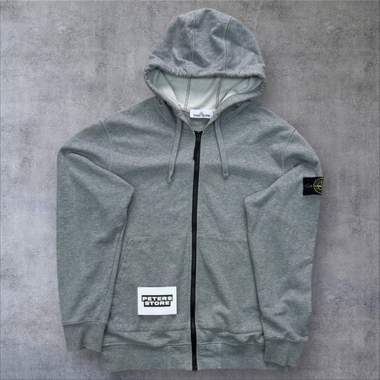 Stone Island Zip Up Hoodie Grey XXL RRP £325