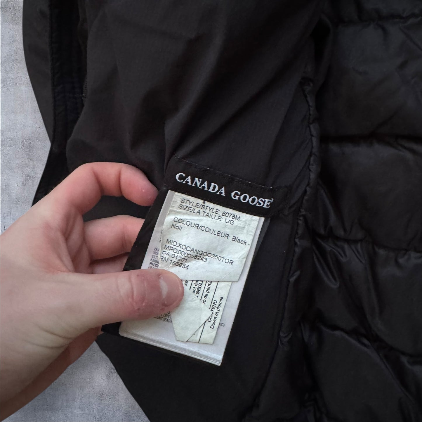 Canada Goose Hooded Lodge Jacket Men’s Size Large Black RRP £595