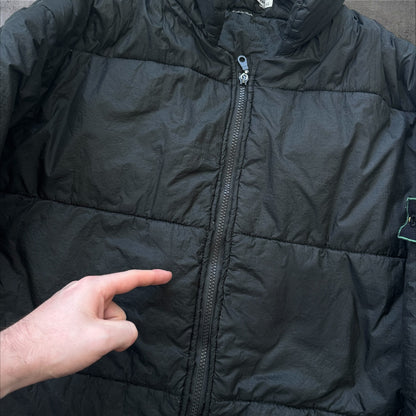 Stone Island Autumn Winter 1995 Green Edge Puffer Jacket XL RRP £795