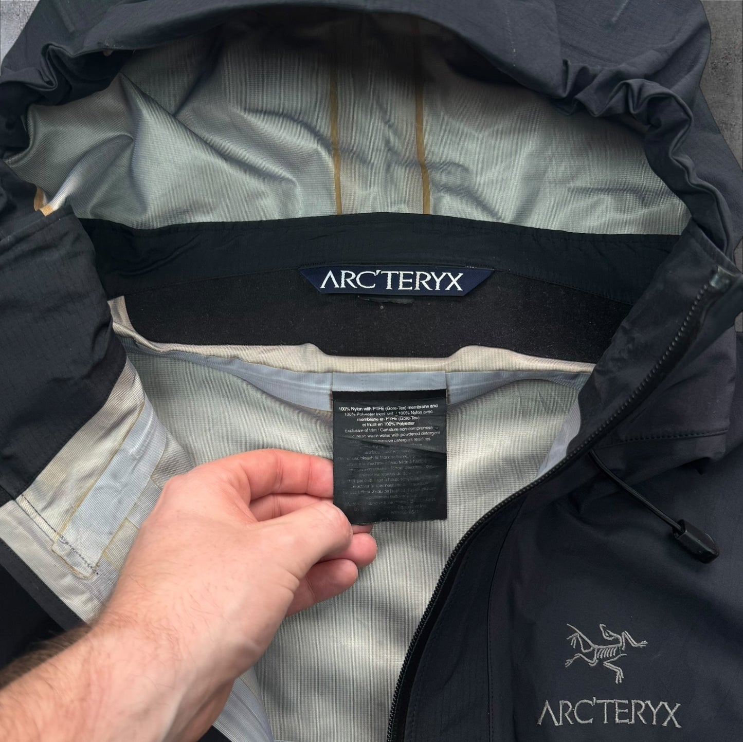 Vintage Arcteryx Goretex Black Jacket XL RRP £350