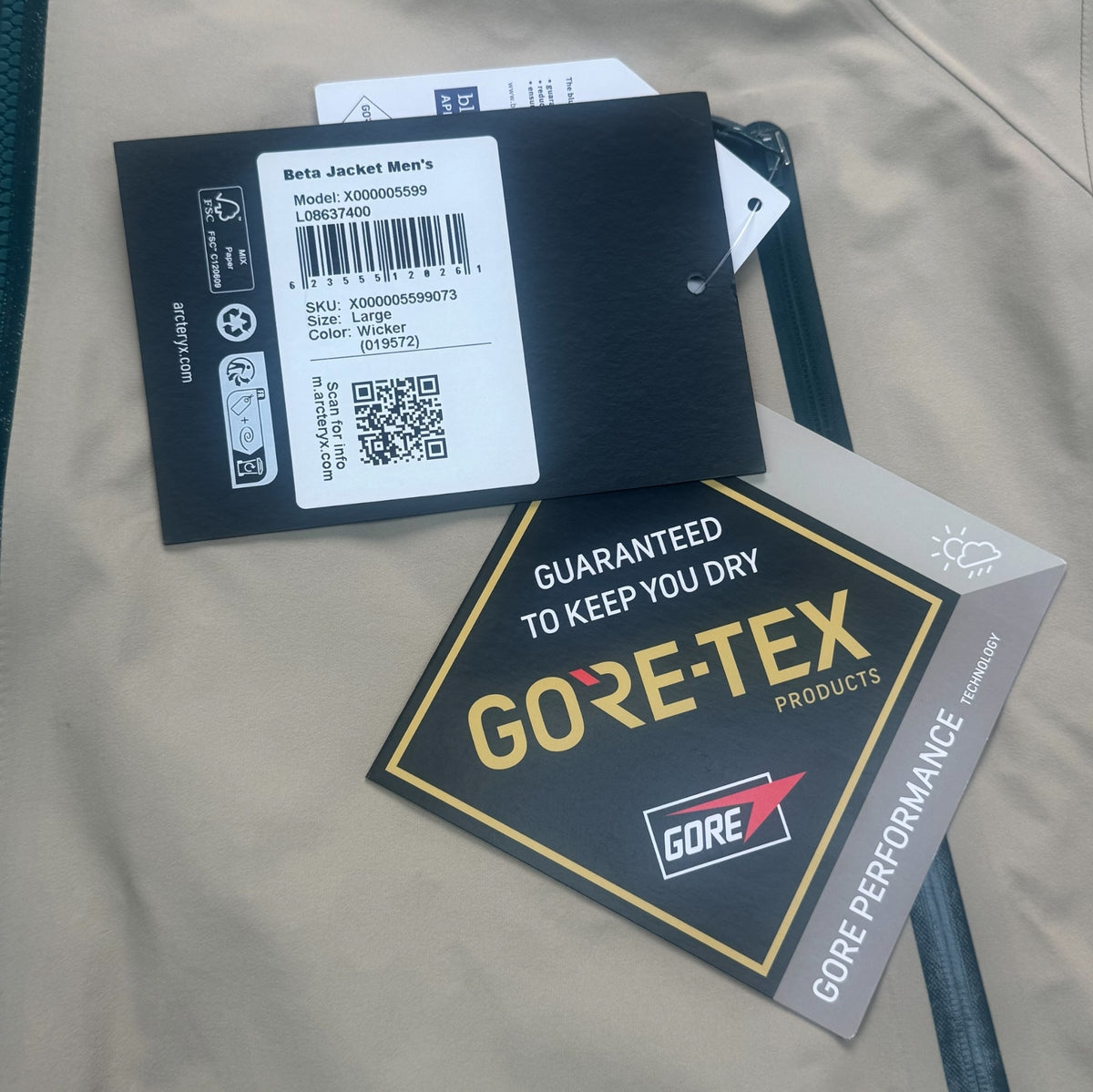 Arc'teryx Beta Gore-Tex Jacket Large Wicker RRP £400
