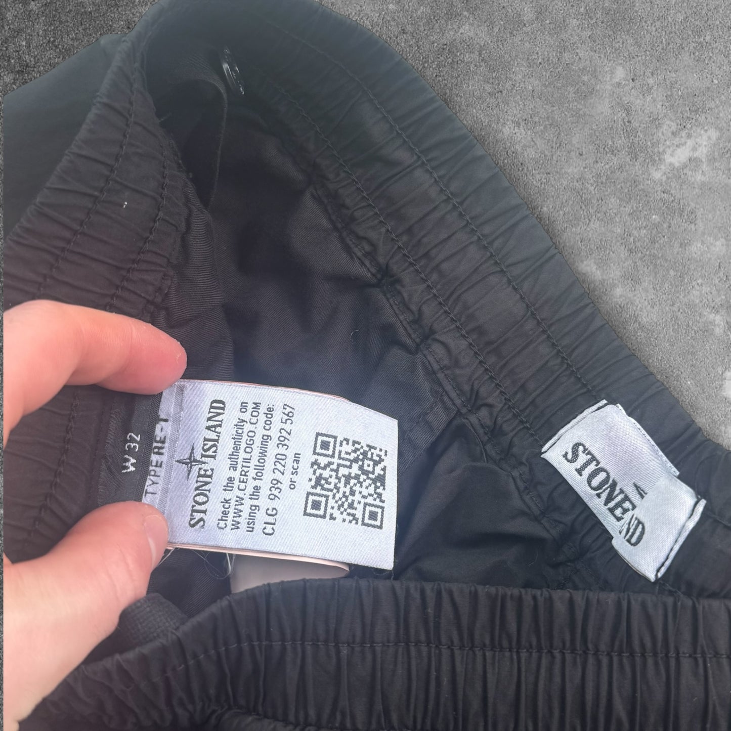 Stone Island Black Cargo Trousers 32W RRP £385