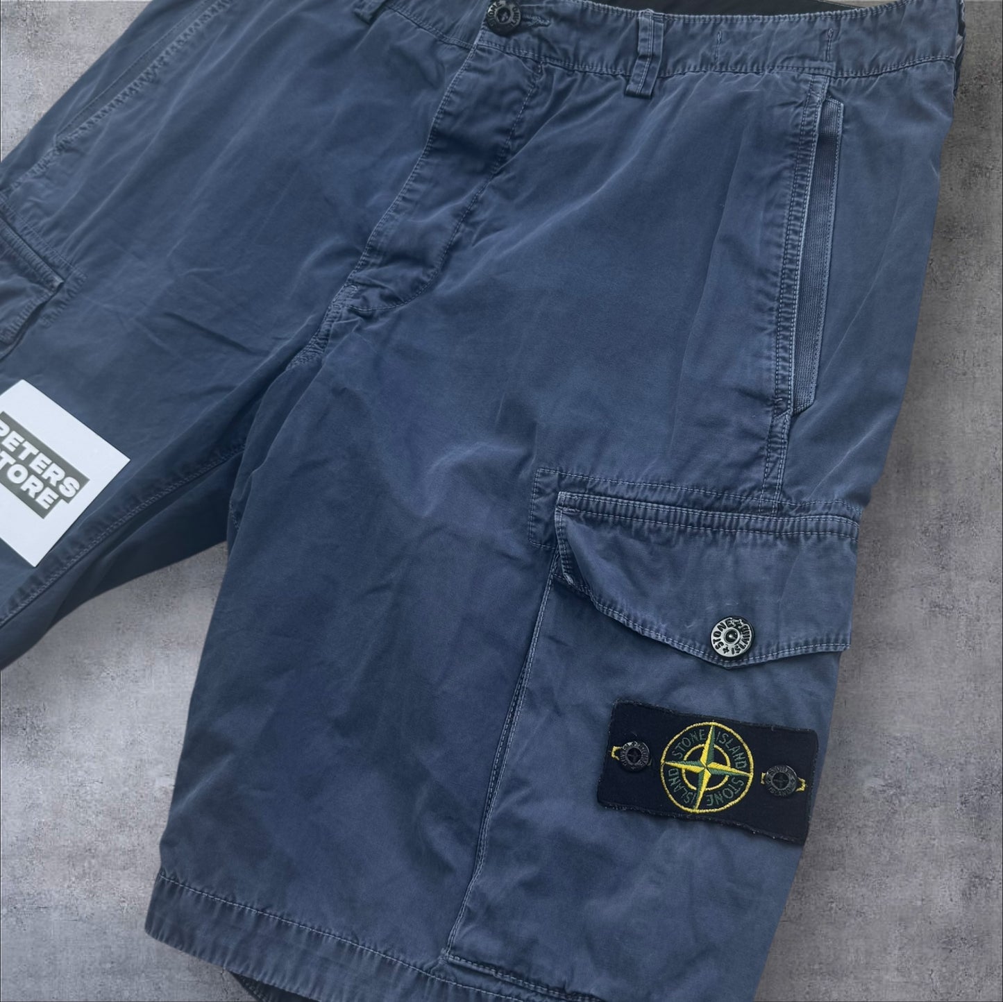 Stone Island Cargo Shorts Navy Size 36W RRP £325