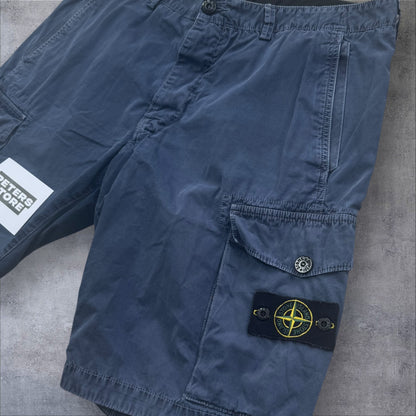Stone Island Cargo Shorts Navy Size 36W RRP £325