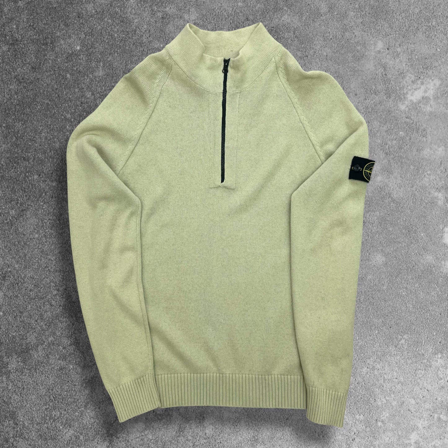 Stone Island Cotton Knit Quarter Zip Jumper Size XL RRP £300