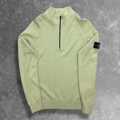 Stone Island Cotton Knit Quarter Zip Jumper Size XL RRP £300