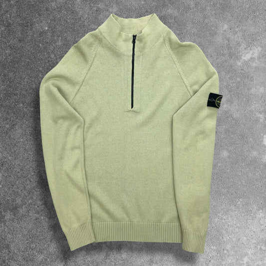Stone Island Cotton Knit Quarter Zip Jumper Size XL RRP £300