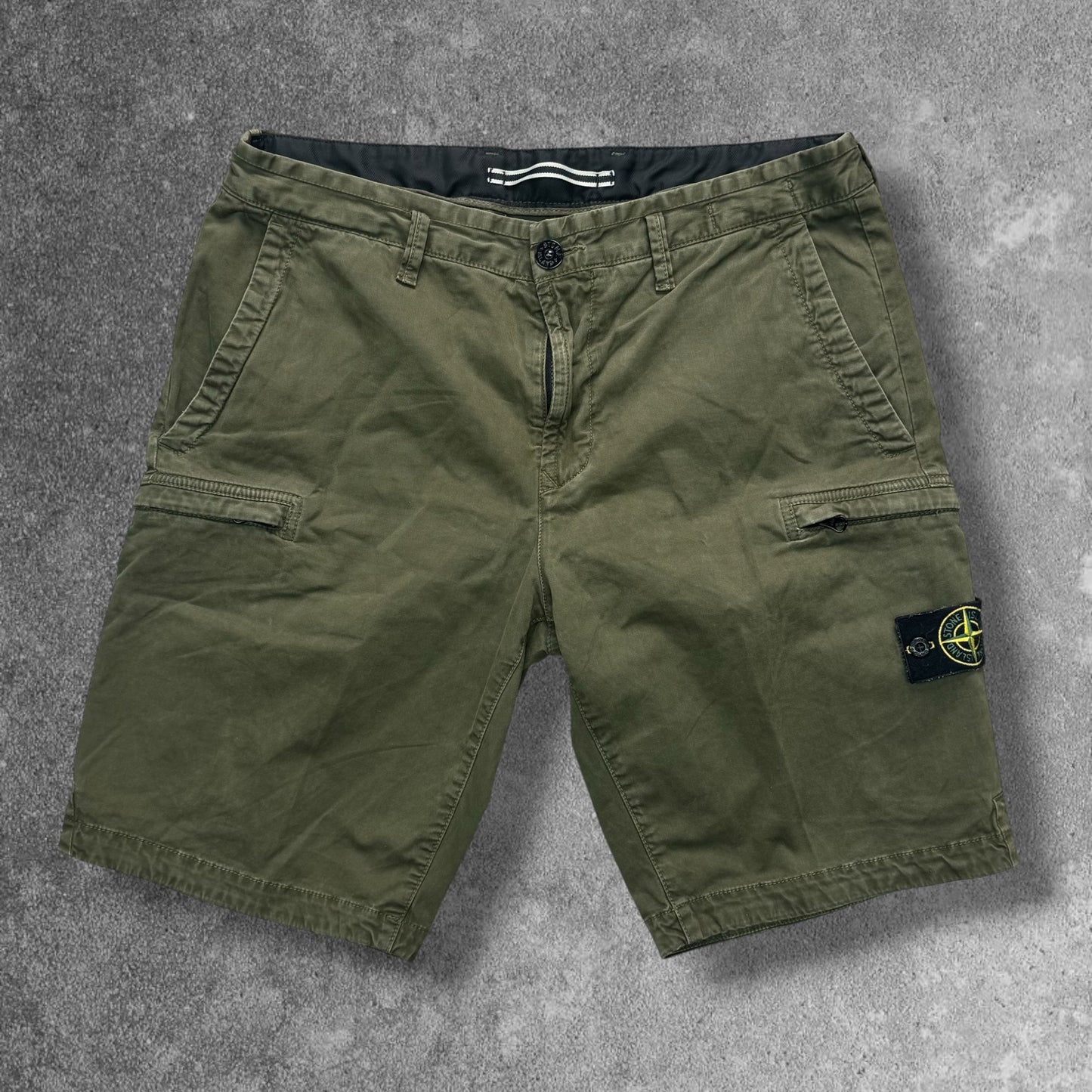 Stone Island Cargo Shorts W34 Khaki Brown V0158 RRP £285