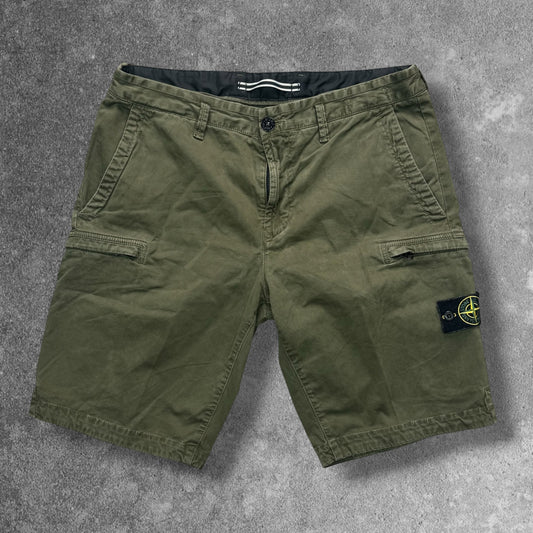 Stone Island Cargo Shorts W34 Khaki Brown V0158 RRP £285