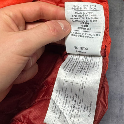 Arcteryx Cerium Fiery Red XL RRP £300