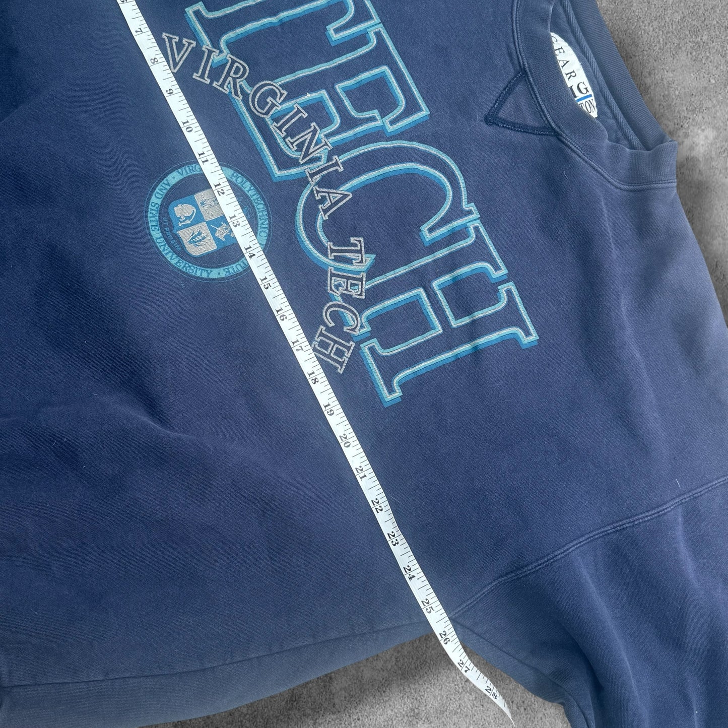 Vintage Gear for Sports Virginia Tech Crewneck Navy Large RRP £60