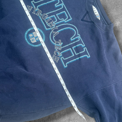Vintage Gear for Sports Virginia Tech Crewneck Navy Large RRP £60