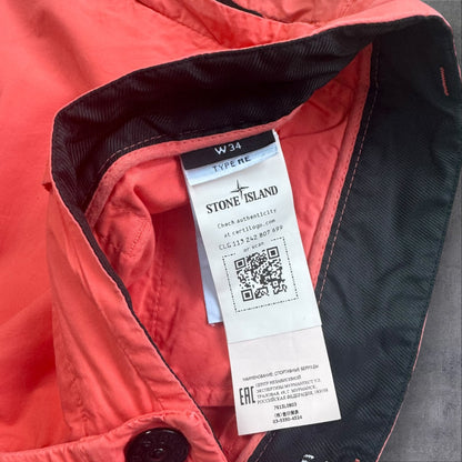 Stone Island Cargo Shorts Coral Orange Newer Season Size 34W RRP £325