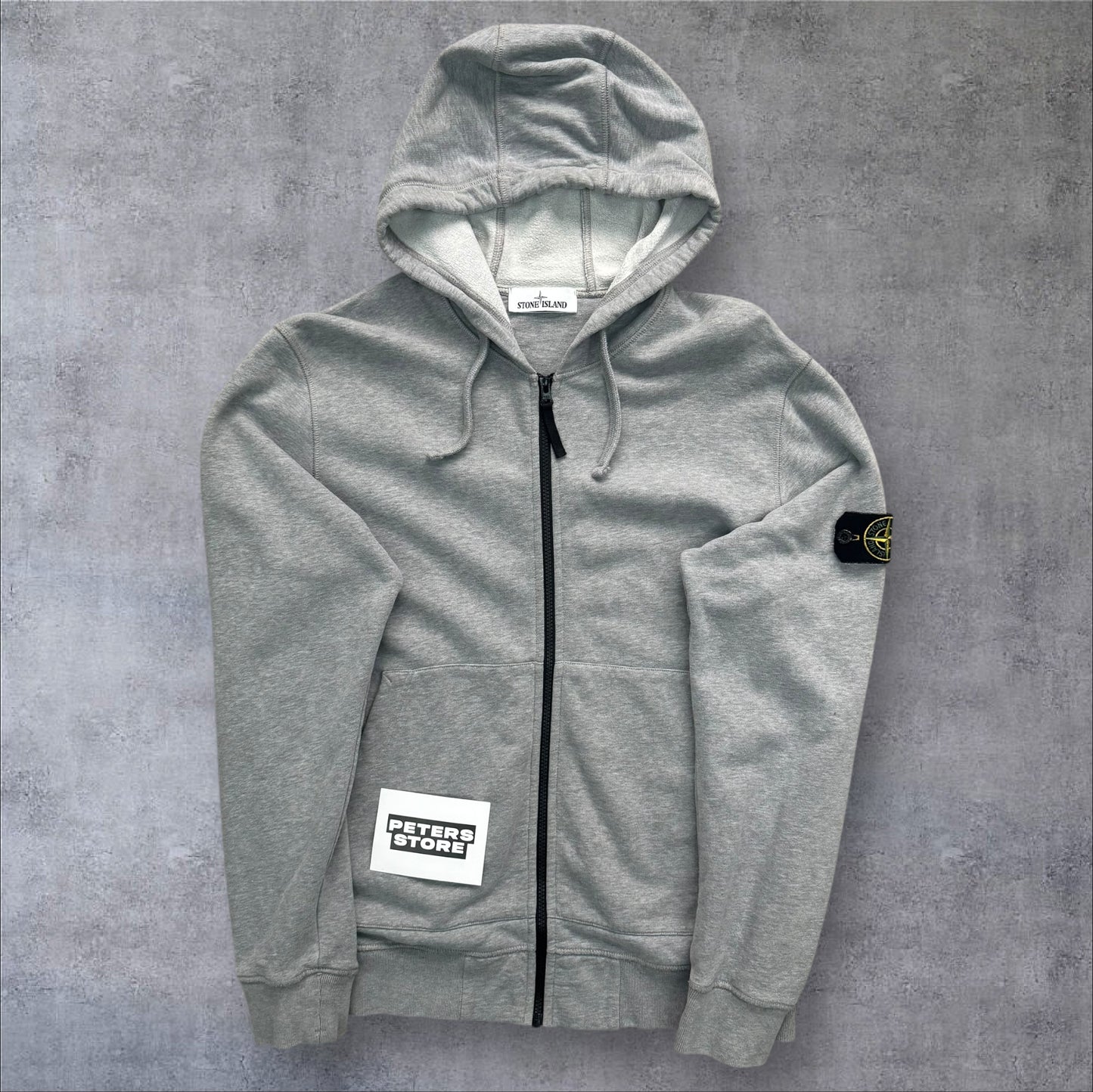 Stone Island Grey Zip Up Jumper Large RRP £325