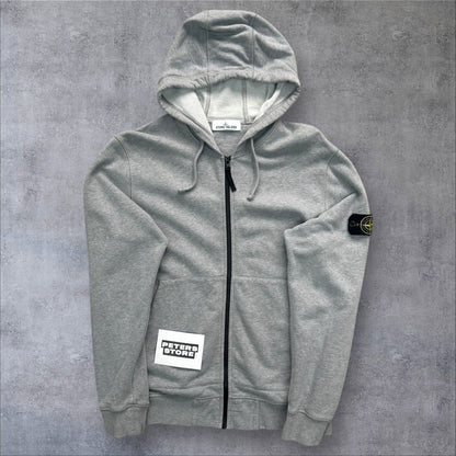Stone Island Grey Zip Up Jumper Large RRP £325