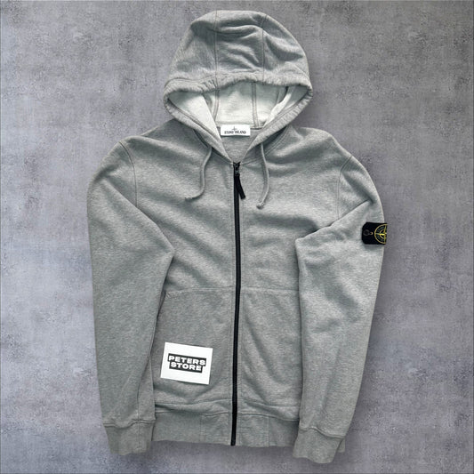 Stone Island Grey Zip Up Jumper Large RRP £325
