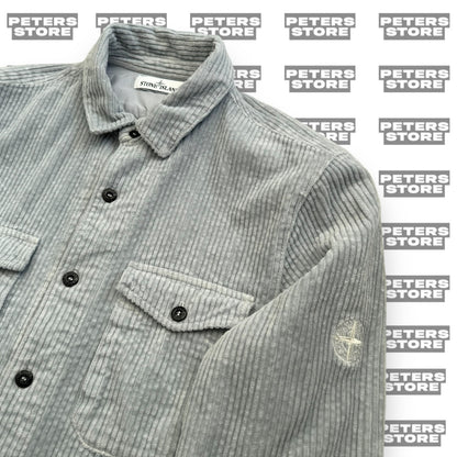 Stone Island Ice Blue Corduroy Overshirt