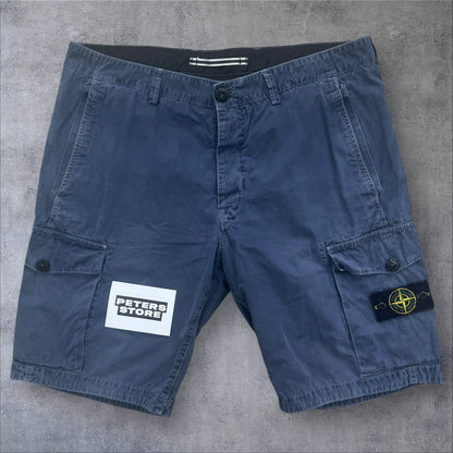 Stone Island Cargo Shorts Navy Size 36W RRP £325