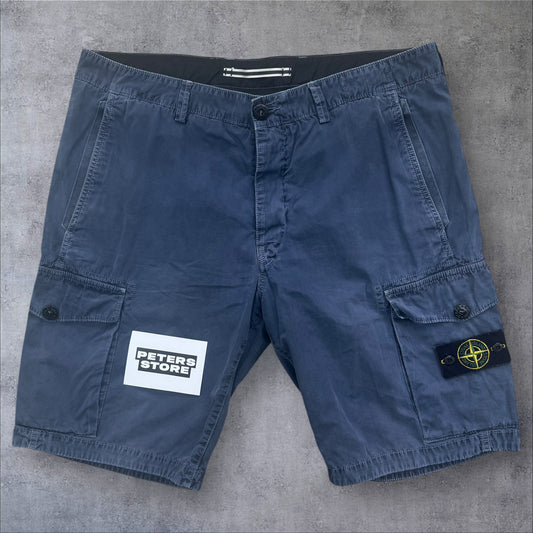 Stone Island Cargo Shorts Navy Size 36W RRP £325